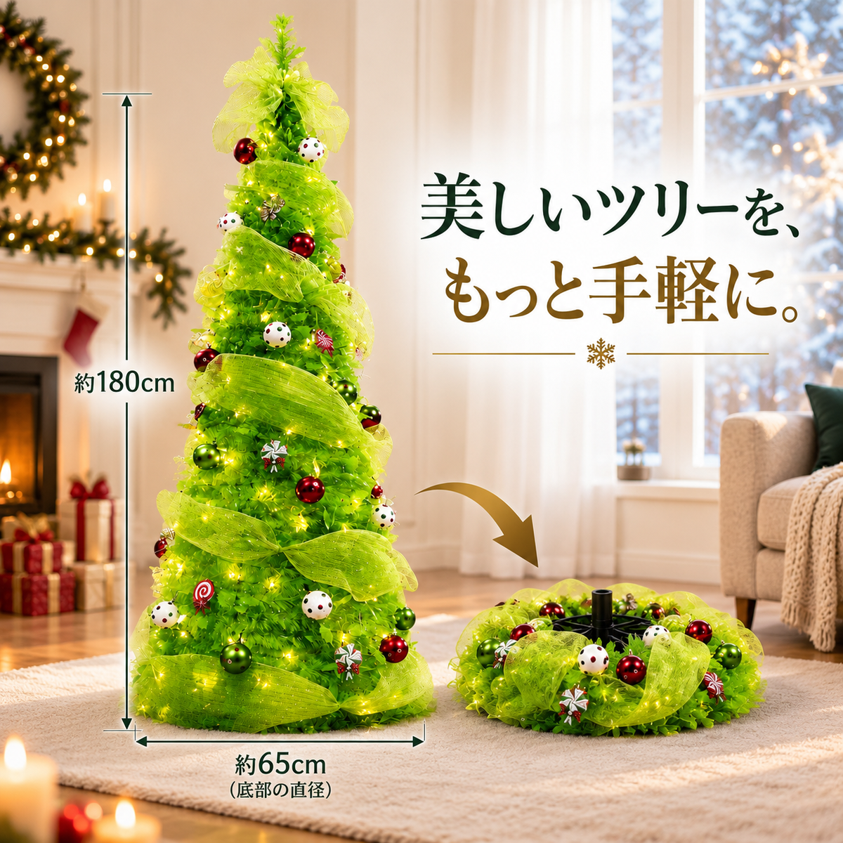 CT-02 折りたたみ式クリスマスツリー